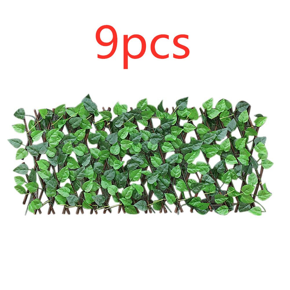 Garden Fence Decoration Privacy Wood With Artificial Green Leaf Retractable Extension Fencing For Courtyard Home Decoration | Decor Gifts and More