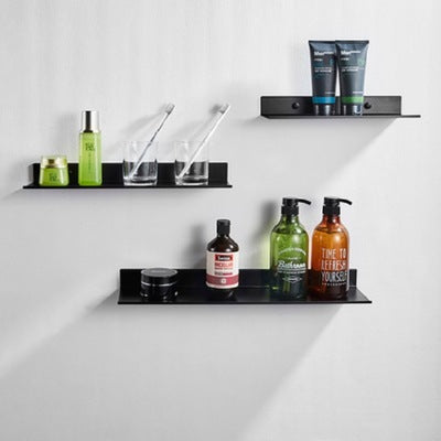 Black non-perforated bathroom shelf | Decor Gifts and More