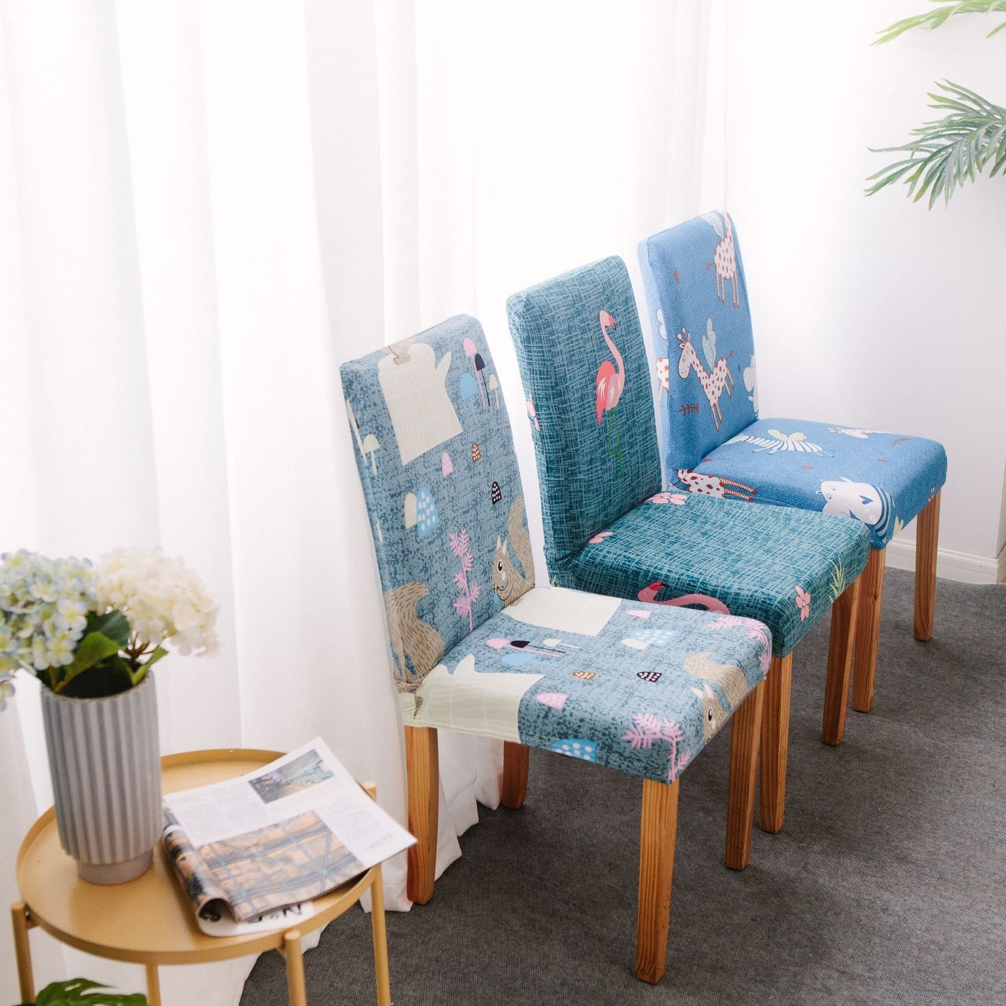 Half-print printed stretch chair cover | Decor Gifts and More