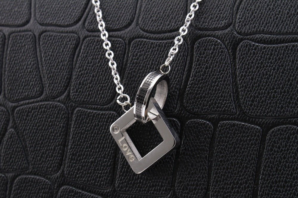 Heart and square necklace pendant | Decor Gifts and More