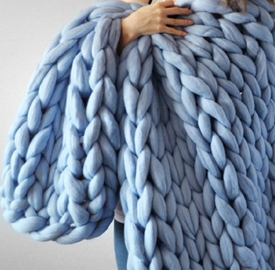 Acrylic woven super thick wool blanket | Decor Gifts and More