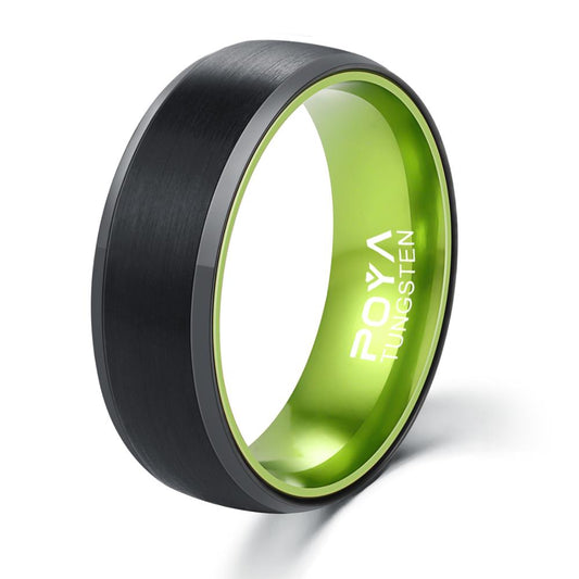 8MM Black Tungsten Steel Shell With Green | Decor Gifts and More