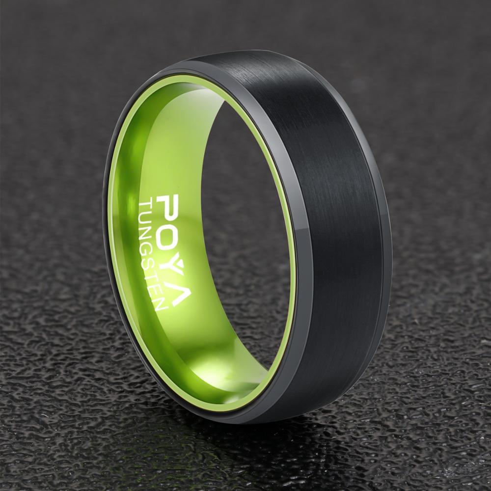 8MM Black Tungsten Steel Shell With Green | Decor Gifts and More