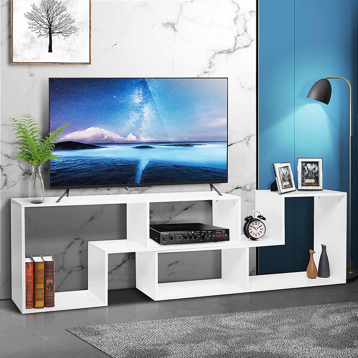 1 multifunction convertible tv stand/bookshelf combination tv table home furnishings tv unit cabinet living room furniture