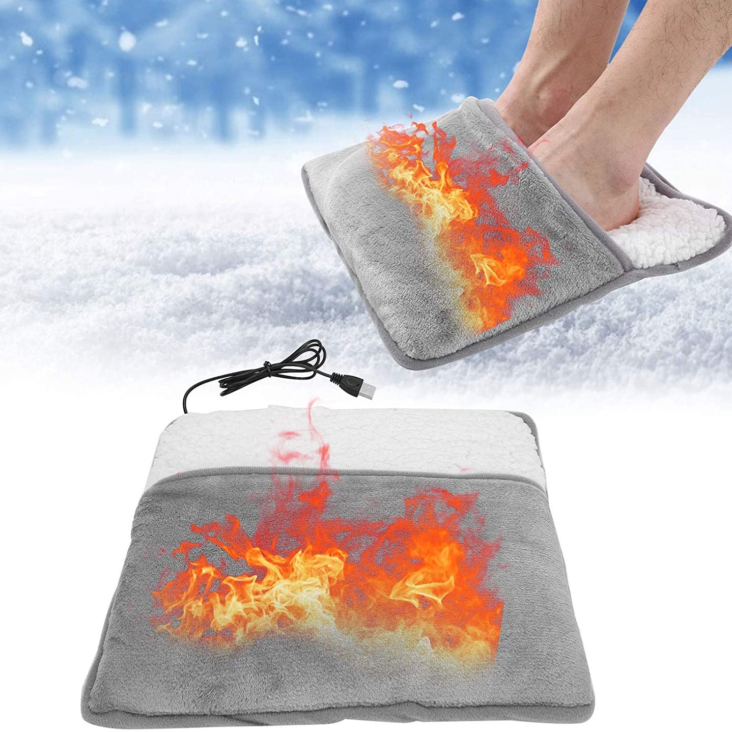 USB Heating Foot Warmer Warmer Treasure Cover Artifact Board Warm Shoe Board | Decor Gifts and More