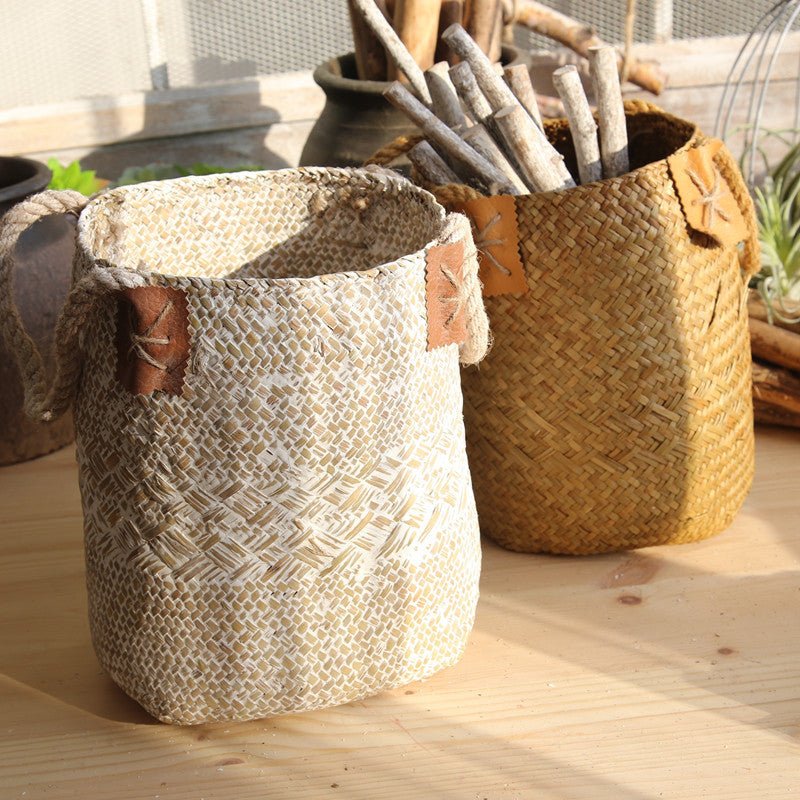 Hand woven basket flower basket basket rattan | Decor Gifts and More