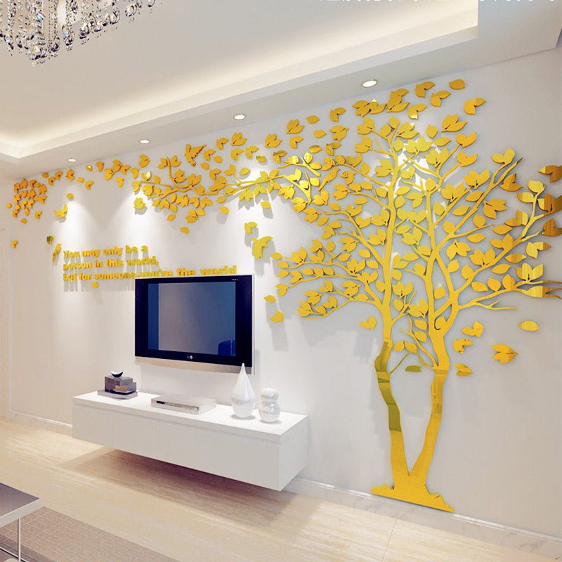 Removable 3d Stereo Acrylic Wall Stickers Living Room Decoration Big Tree