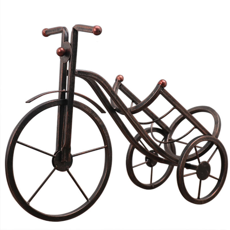 Creative wrought iron metal tricycle wine rack decoration | Decor Gifts and More