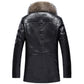 fur coat leather coat medium length