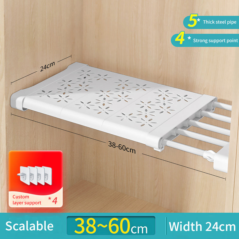 Layered Partition Cabinet Shelf Cabinet Telescopic Divider Shelf Wardrobe Compartment