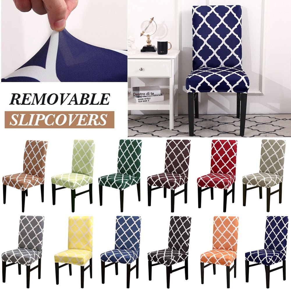 Spandex Chair Covers Printed Stretch Elastic Universal Chair Cover Slipcovers Fitting Chair Protective Covers | Decor Gifts and More