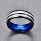 Wedding Band 8mm Width Men Women Rings Accessories Black Blue Tungsten Carbide Rings Couple Anillos Fashion Jewelry | Decor Gifts and More