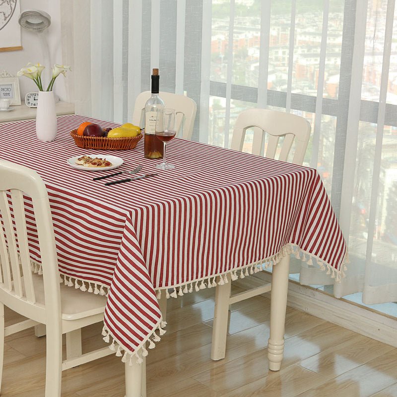 Cotton And Linen Round Table Rectangular Garden Tablecloth | Decor Gifts and More