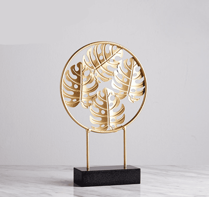 Gold Oriental Leaf Ornament | Decor Gifts and More