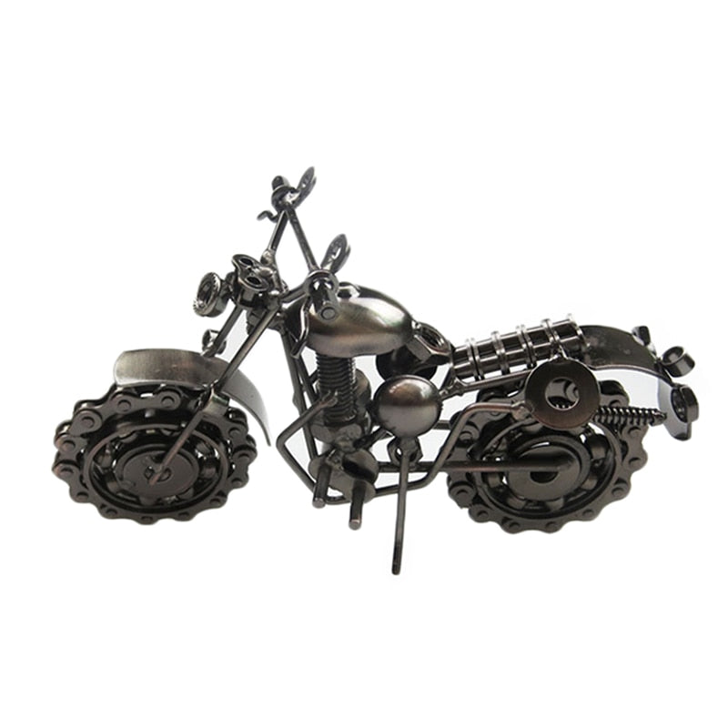 Motorcycle Model Home Office Decor Vintage Figurine Iron Motorbike Boy Toy | Decor Gifts and More