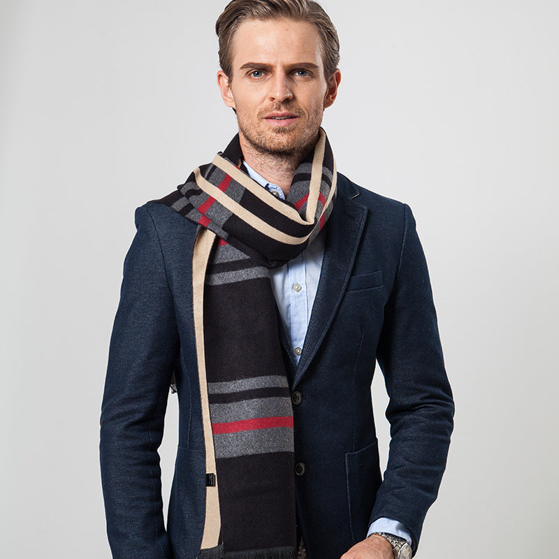 Men's Scarf Plaid Scarf Men's Cashmere | Decor Gifts and More