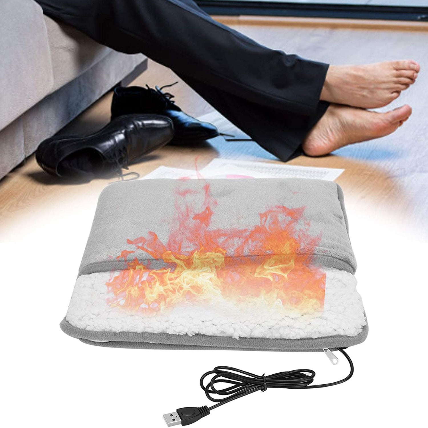 USB Heating Foot Warmer Warmer Treasure Cover Artifact Board Warm Shoe Board | Decor Gifts and More