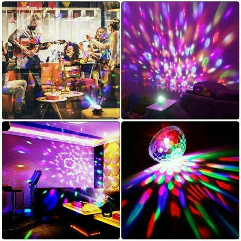 Disco Party Lights Strobe LED DJ Ball Sound Activated Bulb Dance Lamp Decoration | Decor Gifts and More