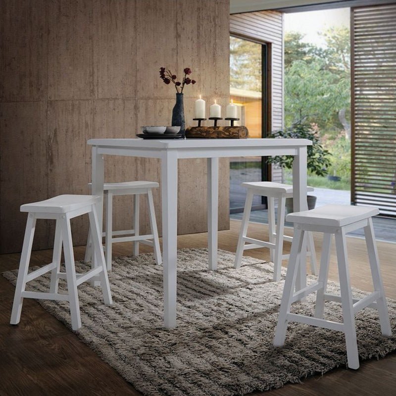 5 Piece Counter Height Table Set Home Furniture Nordic Style Restaurant Table Chair Bar Dining Set | Decor Gifts and More