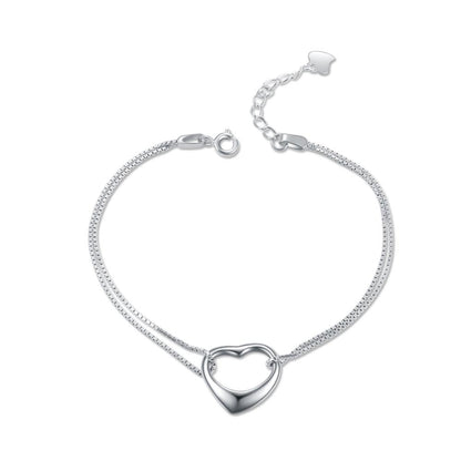 Sterling Silver Adjustable Foot  Heart Anklet  Bracelet | Decor Gifts and More