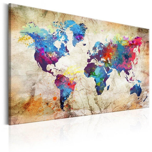 HD World Map Wall Picture Painting Living Room Decoration Mural | Decor Gifts and More