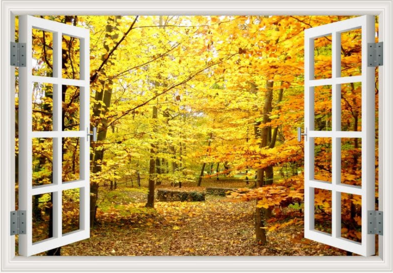 Self-adhesive Wallpaper Fake Window Background Painting