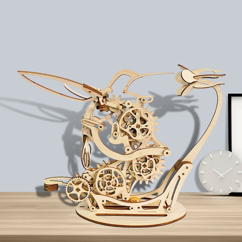 Dynamic Mechanical Hummingbird Wood Three-dimensional Puzzle