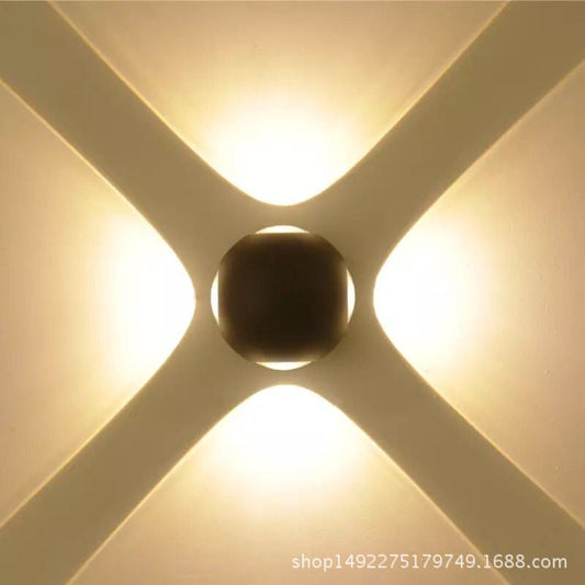 Outdoor waterproofing wall lamp indoor hotel courtyard wall wall lamp cross star light antirust LED exterior wall lamp