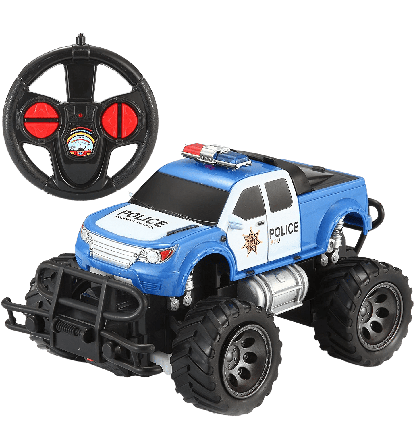 Joyin Toy RC Remote Control Police Car Monster Truck Radio Control Kids Police Toy Cars | Decor Gifts and More