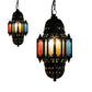 Chandelier Moroccan Retro Wrought Iron Chandelier Stained Glass Lamp