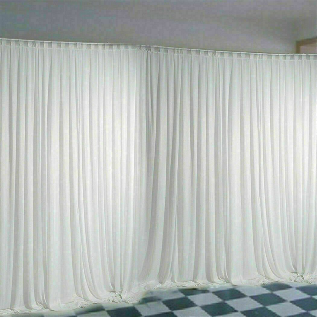 6.5ft Silk White Backdrop Drapes Curtain Wedding Ceremony Party Home Window Decor | Decor Gifts and More