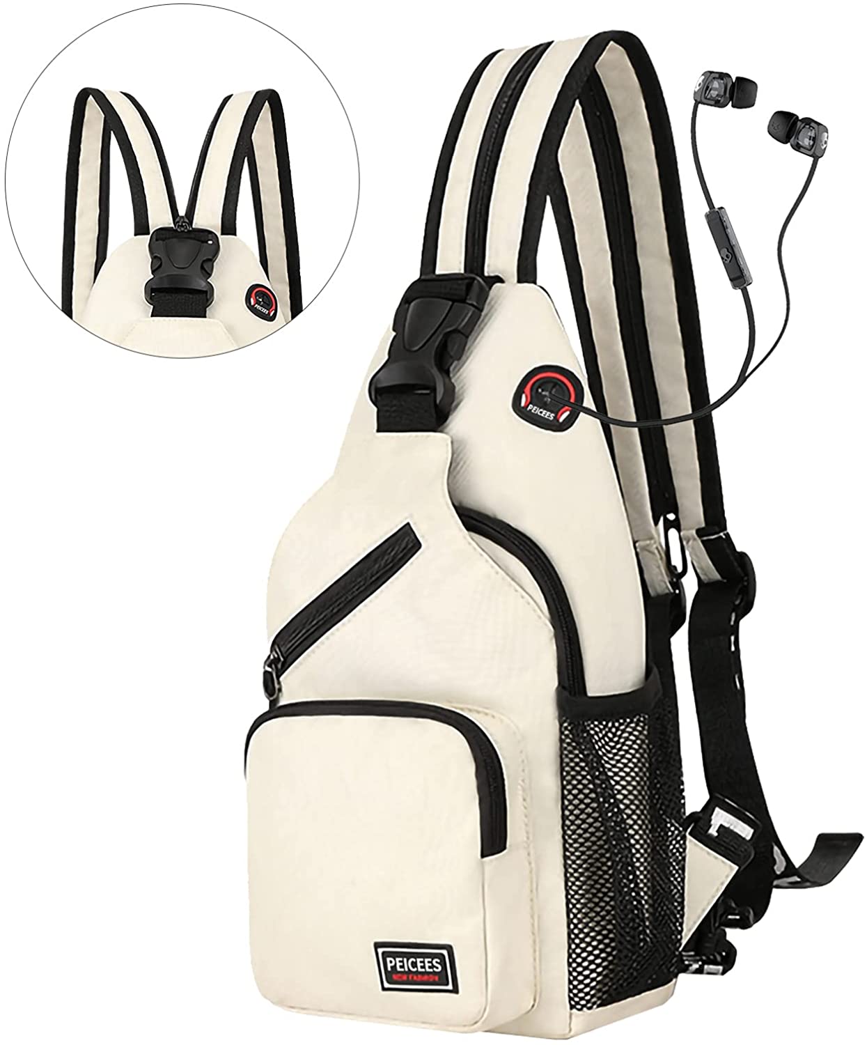 Peicees Sling Bag for Men &amp; Women Waterproof Sling Backpack Crossbody Shoulder Bag For Travel/ Hiking/ Cycling - Home Decor Gifts and More