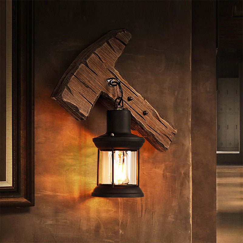 Retro Nostalgic Boat Wood Wall Lamp Industrial Style | Decor Gifts and More