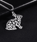 Hollow Stainless Steel Cute Animal Pendant Rabbit Necklace | Decor Gifts and More