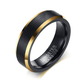 Black Gold Color Tungsten Ring Men Carbide Engagement Rings Jewelry Matte Brushed Wedding Anillos Band USA Size 5 to 15 | Decor Gifts and More