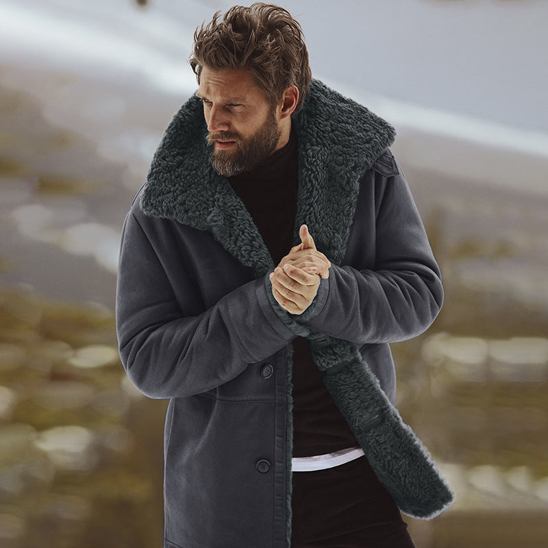 Warm mid-length men's coat | Decor Gifts and More