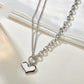 Stainless Steel Three-dimensional Peach Heart Necklace | Decor Gifts and More