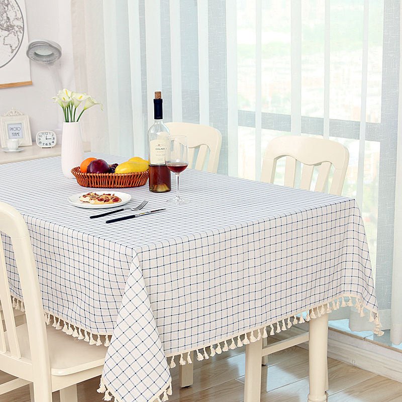 Cotton And Linen Round Table Rectangular Garden Tablecloth | Decor Gifts and More