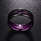 Purple inner ring frosted groove men's ring tungsten carbide | Decor Gifts and More