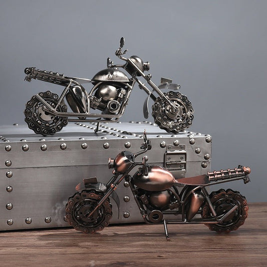 Retro Wrought Iron Motorcycle Model Ornaments | Decor Gifts and More