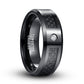 Electroplated Polished Diamond Carbon Fiber Tungsten Steel Ring | Decor Gifts and More