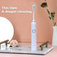 Electric Toothbrush Tongue Scraper 2 Brush Heads 5 Modes Rechargeable | Decor Gifts and More