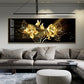 Black Gold Rose Abstract Wall Art Canvas | Decor Gifts and More