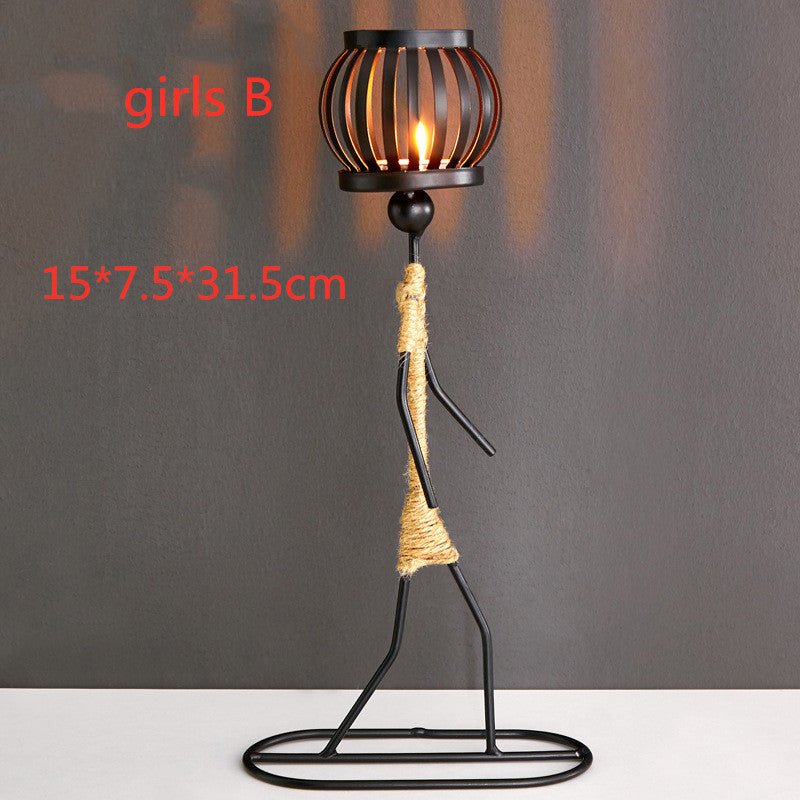 Girl iron candlestick decoration | Decor Gifts and More