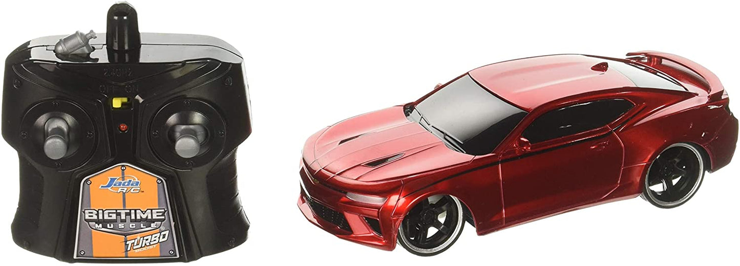 Jada Toys Bigtime Muscle 7.5" 2016 Chevy Camaro SS Remote Control Car RC 2.4GHz Red | Decor Gifts and More