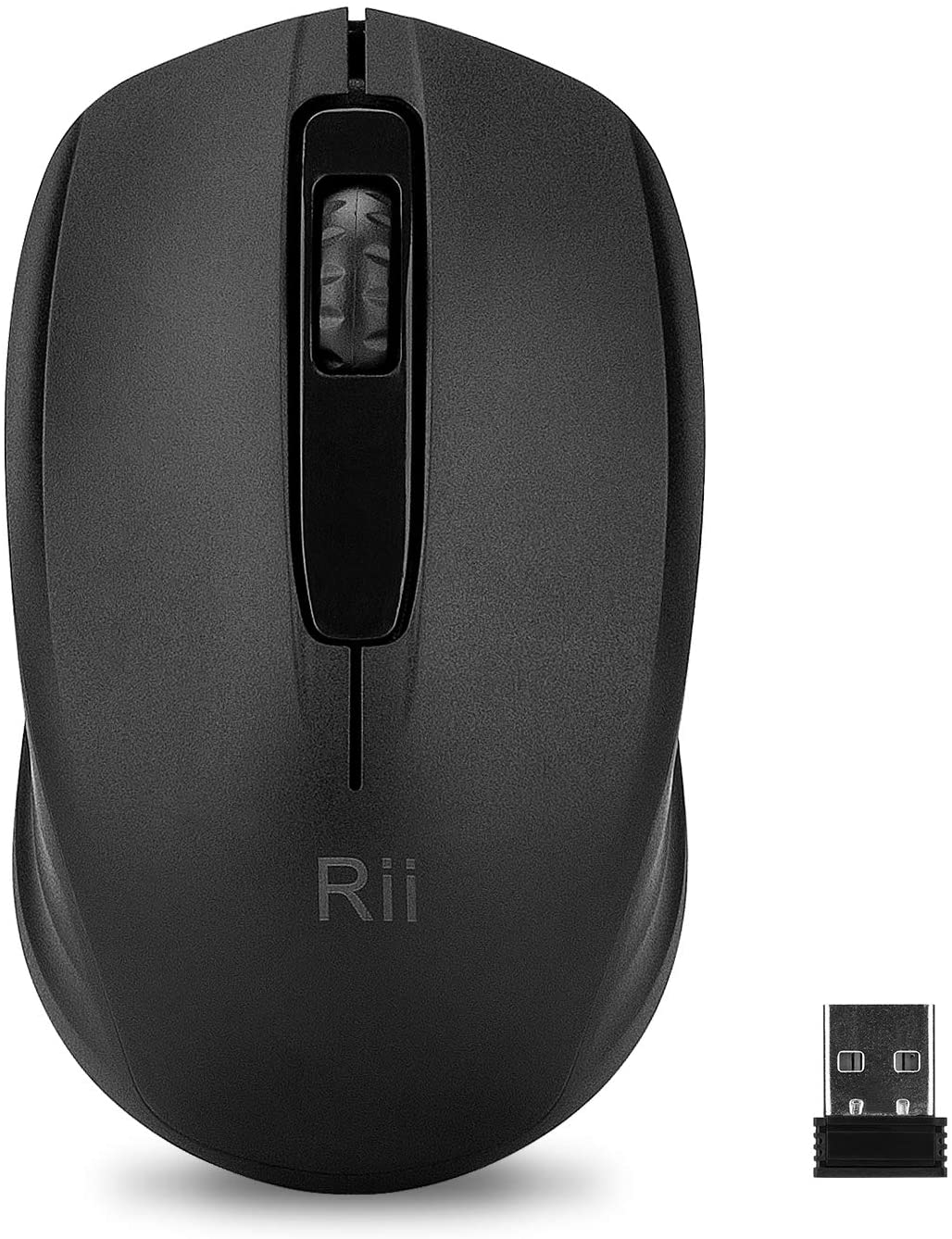 Rii Wireless Mouse 1000 DPI for PC, Laptop, Windows,Office Included Wireless USB dongle (Black) - Home Decor Gifts and More