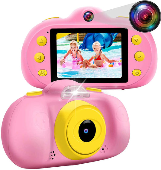 Kids Camera for Girls Boys Toddlers, 1080P FHD Selfie Digital Camera 12 MP DUAL Lens Selfie Camera Shockproof Children Camera with Puzzle Game/MP3, Children Birthday Holiday Toy Gifts (16GB S - Home Decor Gifts and More