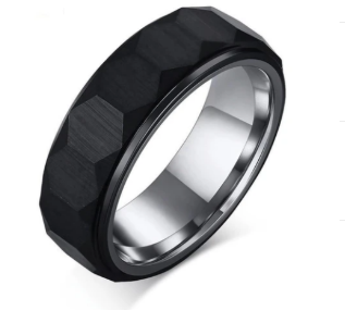 Hexagonal Tungsten Steel Ring | Decor Gifts and More