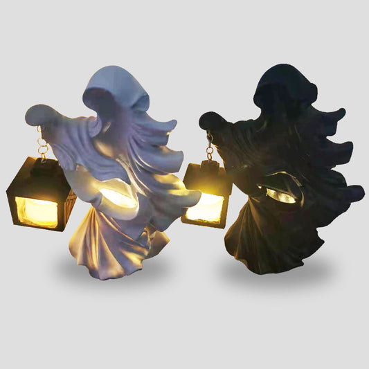 Lantern Halloween Resin Ornament Lantern Witch | Decor Gifts and More