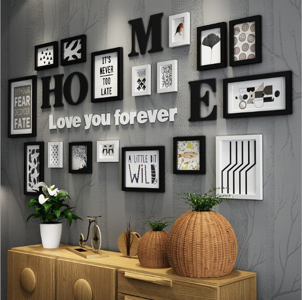 Solid Wood Photo Frame Photo Wall Creative Combination Wall | Decor Gifts and More